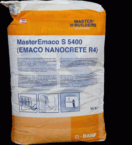Сухая ремонтная смесь MasterEmaco® S 5400 (EMACO® NANOCRETE R4) 